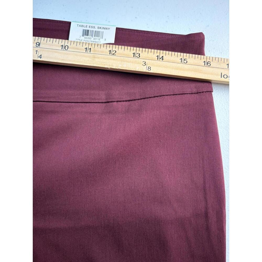 Alfani Women’s Skinny Pants 8P Rich Malbec Pull‑On Tummy‑Control NWT - Picture 4 of 6